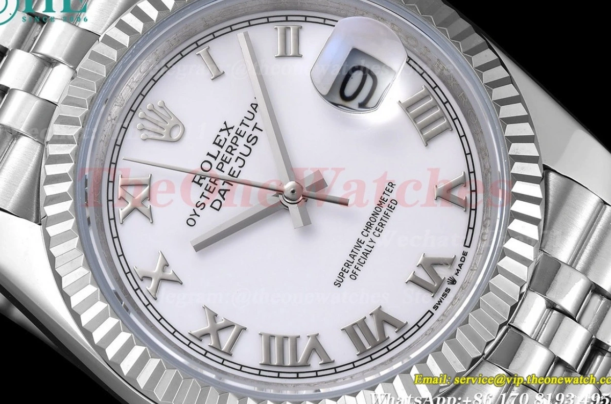 MY8215 Datejust Rmn White GDF SS 36mm SS 126234 Jub 0120